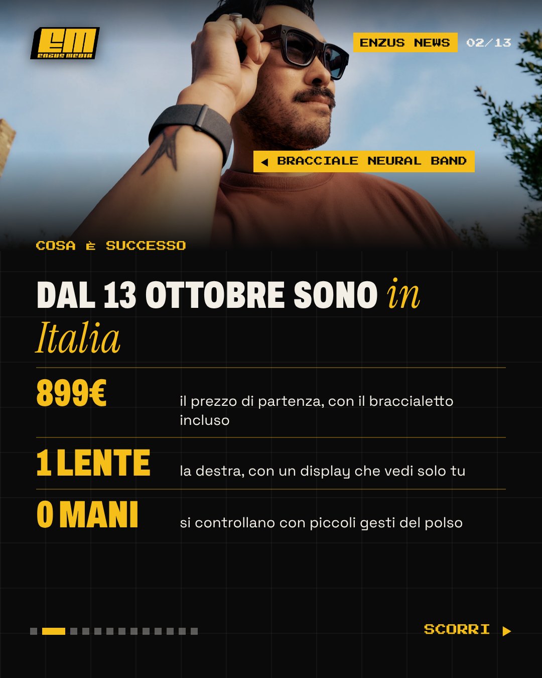 Meta Ray-Ban Display in Italia spiegato in una slide