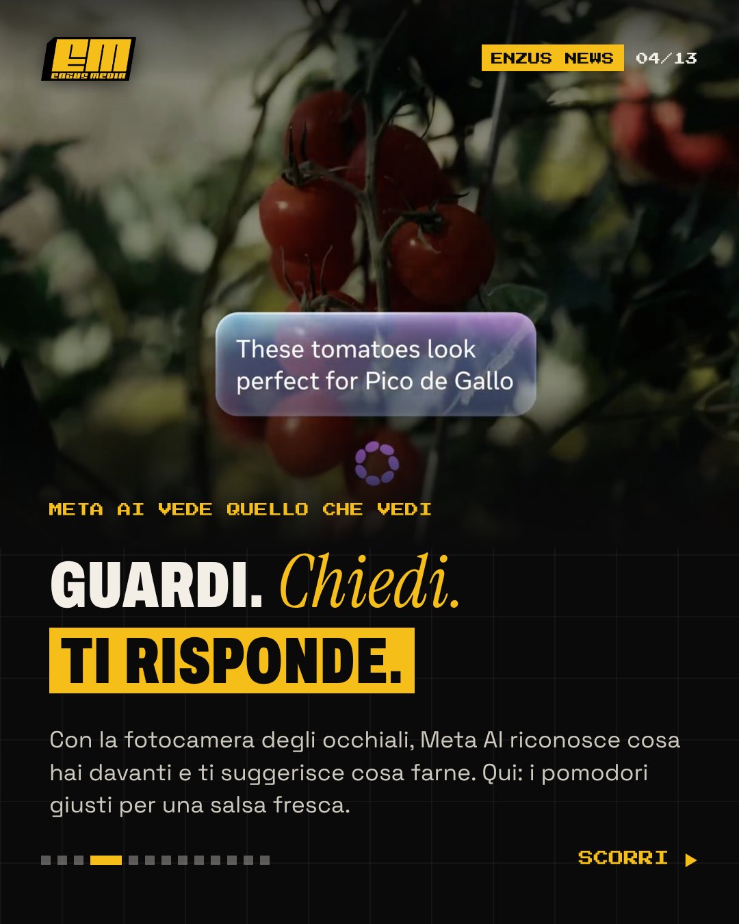 Meta Ray-Ban Display in Italia: schema dal carosello Enzus Media